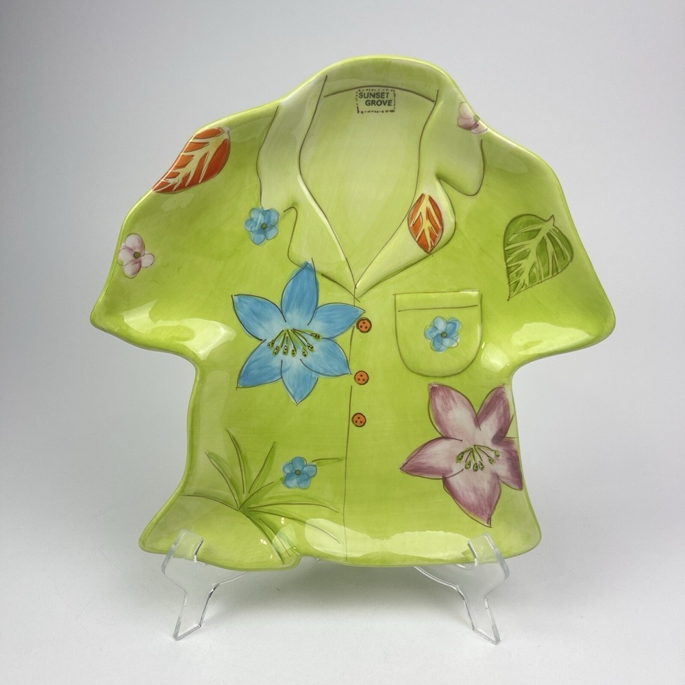 Sunset Grove Plate Noble Excellence Beach Shirt Replacement Luau Beach Snack 10"